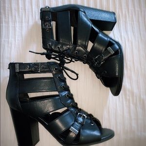 G by Guess Womens Portlyn Lace Up Dress Sandals